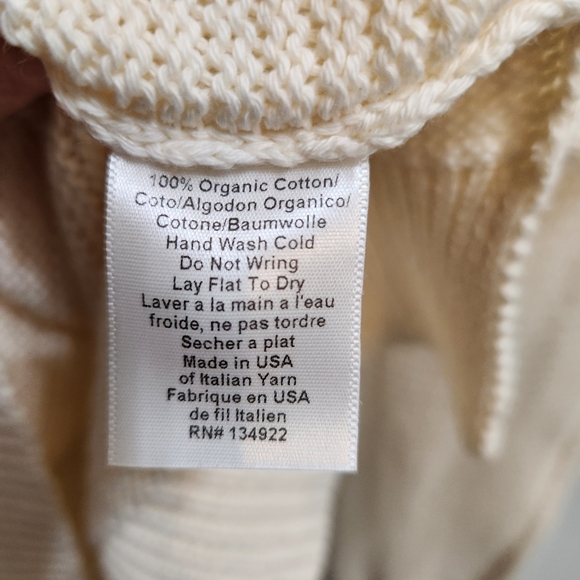 Emerson Fry Carolyn Sweater - Ivory Organic Cotton Size Medium - Picture 10 of 11